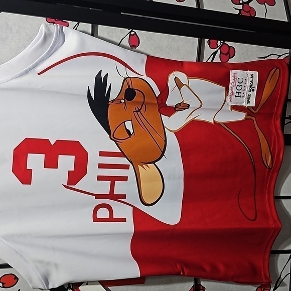 Speedy Gonzales Phila Basketball Jersey Size Large NWT‎ - Picture 3 of 8